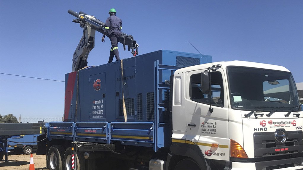 An image of a 500 KVA generator used to power mines during load shedding 