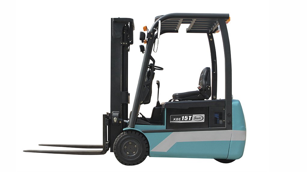 A photo of a Baoli electric forklift