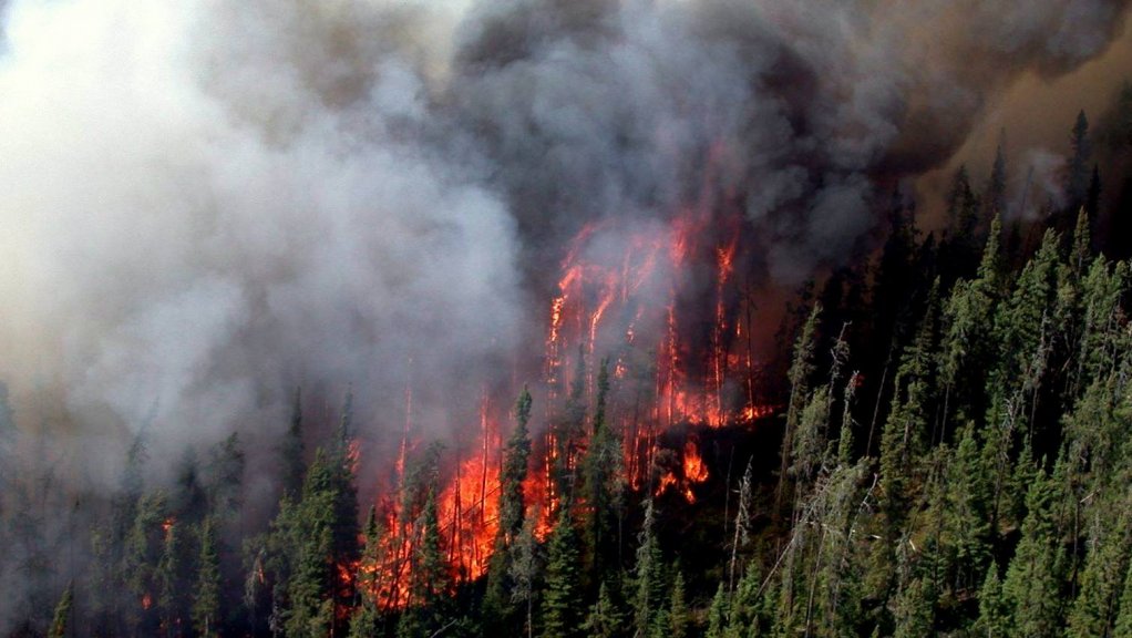 A file image of a wildfire in Canada.