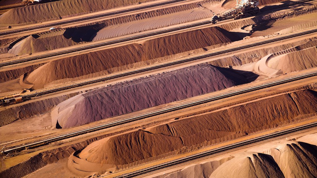 Image of iron-ore stockpiles