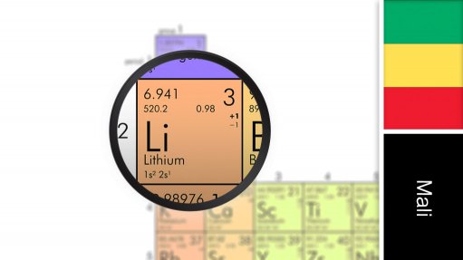 Image of Mali flag and periodic table symbol for lithium
