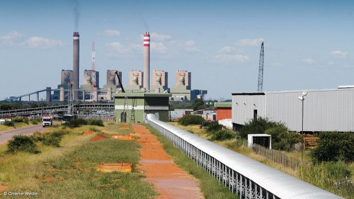 Image of Eskom's Medupi power station and Matimba power station in background