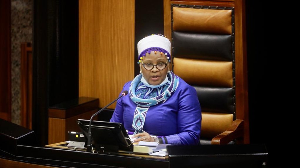 Image of newly elected National Assembly Speaker Nosiviwe Mapisa-Nqakula