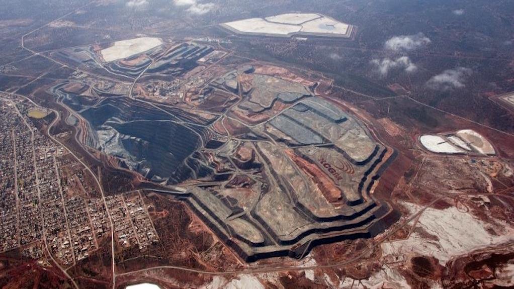 Aerial image of the Kalgoorlie Consolidated Gold Mines (KCGM) Operations, in Australia