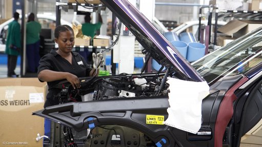 Image of an assembly line worker at BMW SA