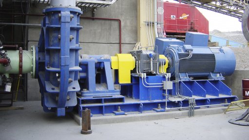 Image of the Warman mill circuit pump from Weir Minerals Africa