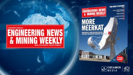 Cover image of Engineering News and Mining Weekly magazine