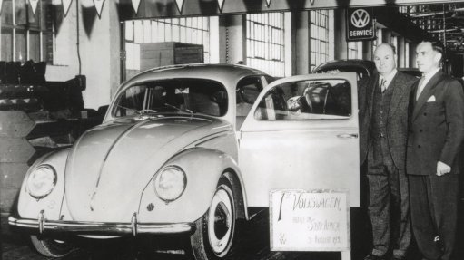 Image of the first Beetle made at the Uitenhage plant in 1951