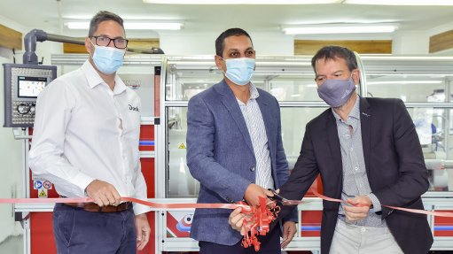 From left to right: Trent Bomberg, MD at Dask; Renai Moothilal, Executive Director of the National Association of Automotive Component and Allied Manufacturers (NAACAM); and Jean-Claude Lasserre, CEO of Saint-Gobain South Africa & Sub Saharan Africa.