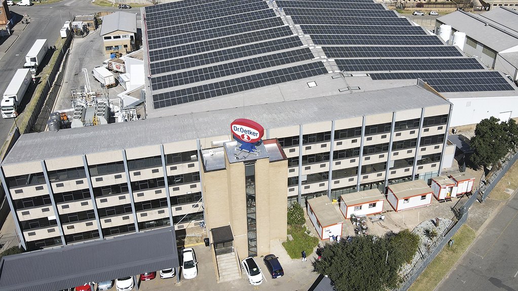 A large solar installation on a clients roof installed by EP Refrigeration, which is grid-tied and decreases the clients reliance on grid power