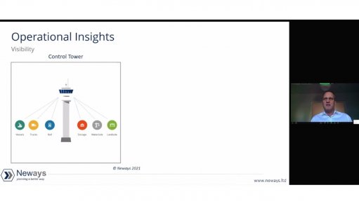 An iamage of Neways MD Jeremy Basckin presenting during a webinar 