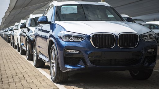 Image of BMW X3s being exported from  theRosslyn plant in Pretoria
