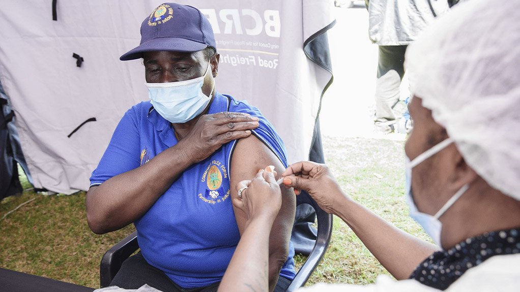 Truck Drivers roll up their sleeves to get vaccinated at Engen Highveld 1-Stop 