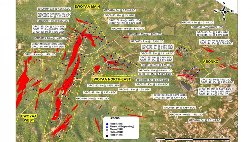 Geological map of Ewoyaa project