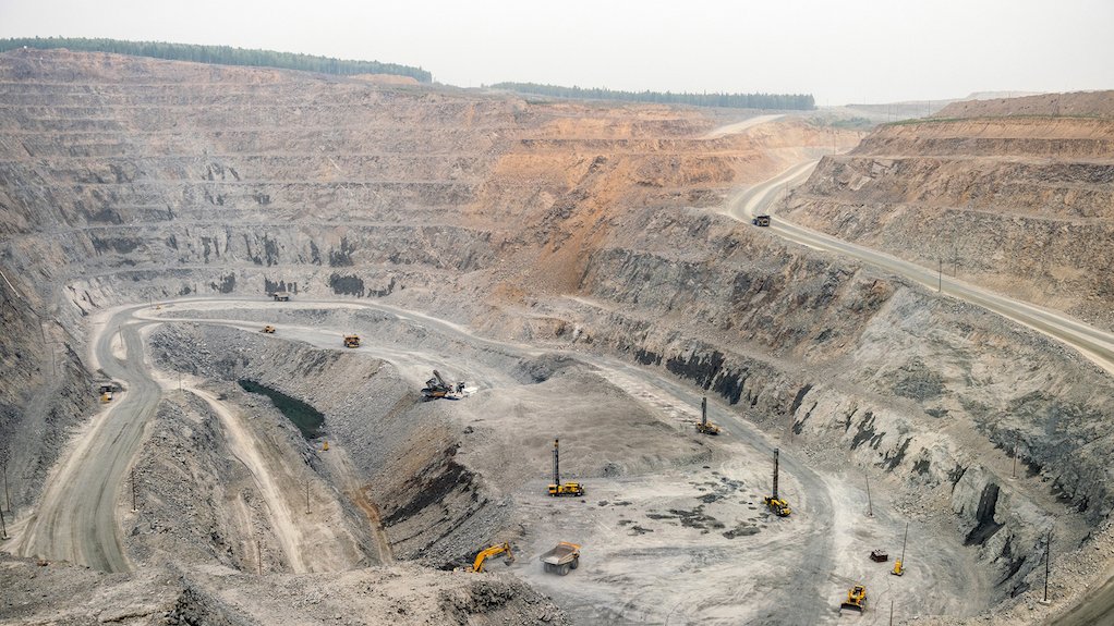 Aerial view of the Blagodatnoye mine, in Russia