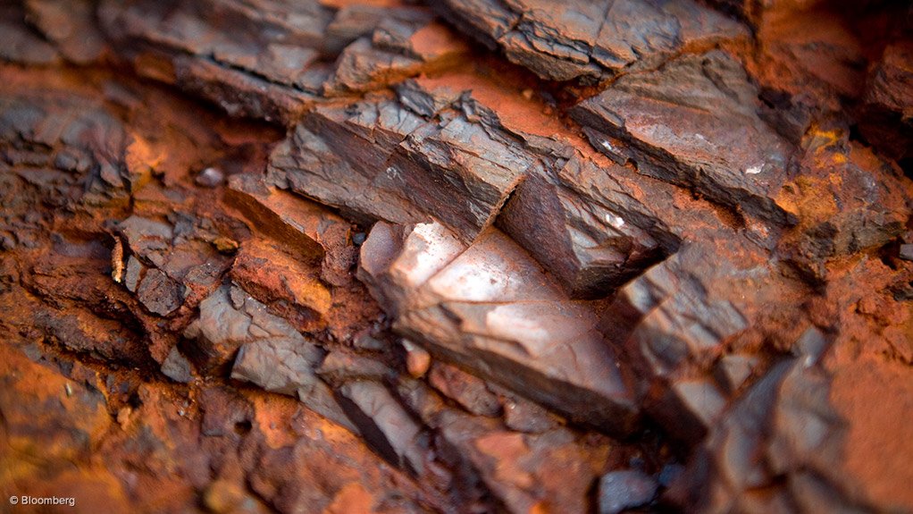 Image shows a close-up of iron-ore 