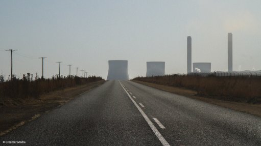 Photo of a road to an Eskom power station