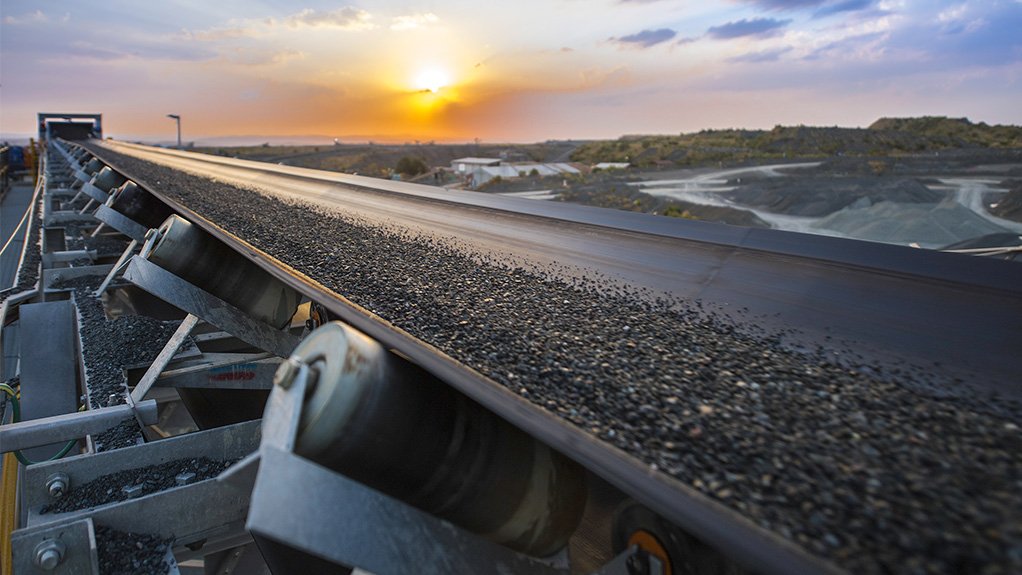 Conveyor belt at Petra Diamonds' Cullinan mine 