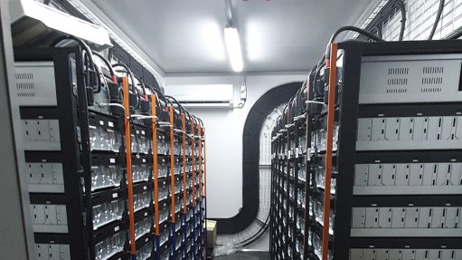 A photo of a battery storage system