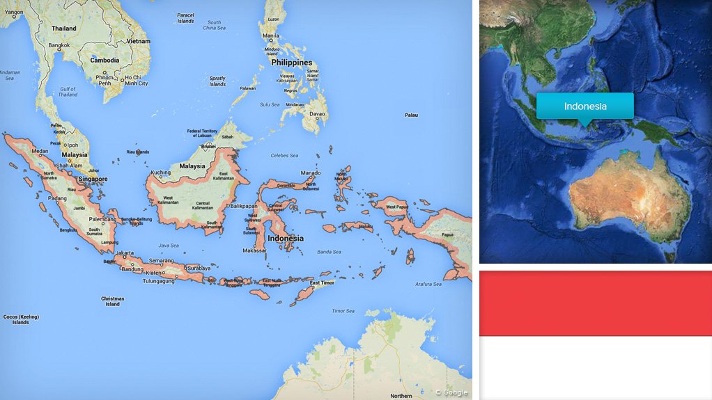 Image of Indonesia map/flag
