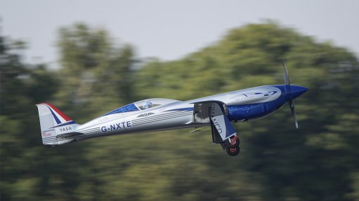 A photo of the ‘Spirit of Innovation’ taking off on its first flight