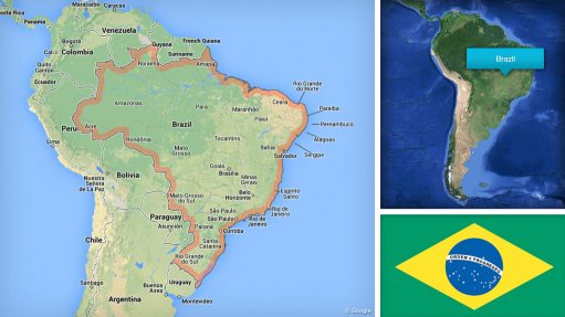 Image of Brazil map/flag