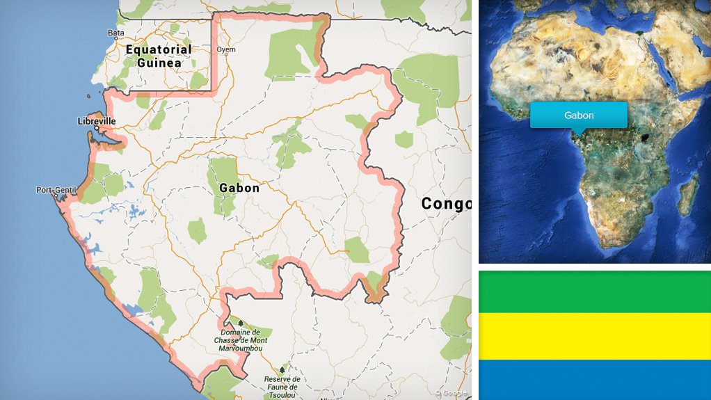 Image of Gabon map/flag