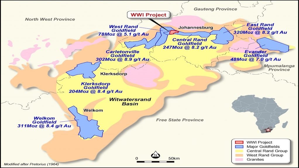 Image of Witwatersrand Historical Production Map