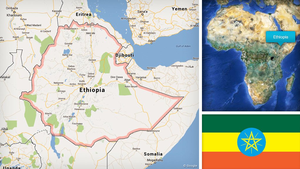 Image of Ethiopia map/flag