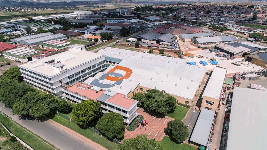 An aerial image of Bambisana Plastics factory