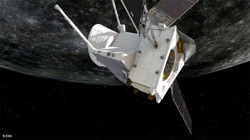An artist’s impression of BepiColombo during its first Mercury flyby