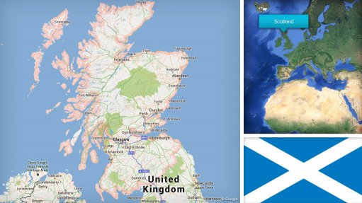 Image of Scotland map/flag