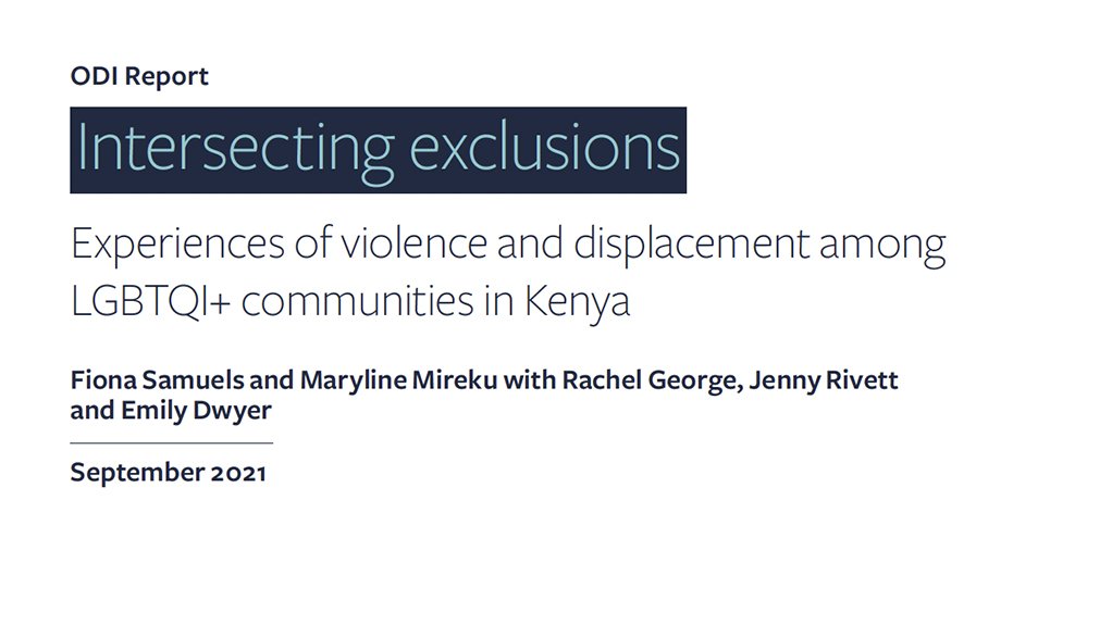 Intersecting exclusions: experiences of violence and displacement among LGBTQI+ communities in Kenya