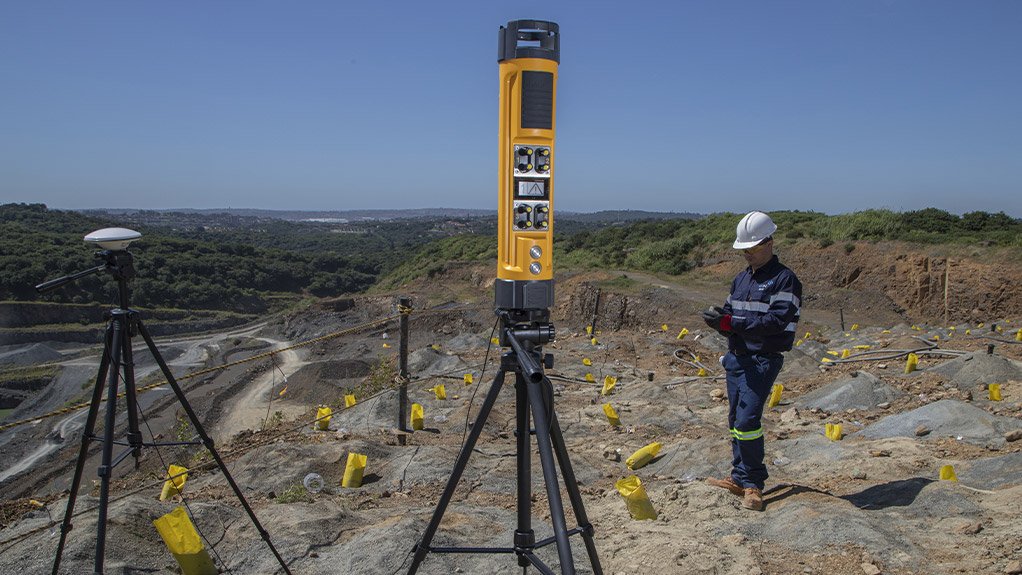 An image of the Differential Global Positioning System on a mining blast site