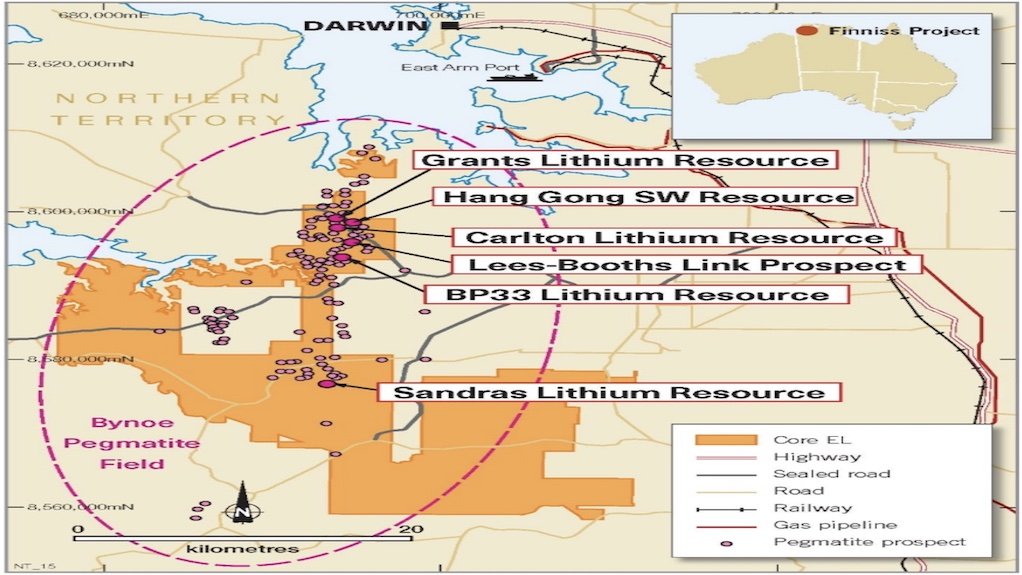 Image of layout off Finniss resources