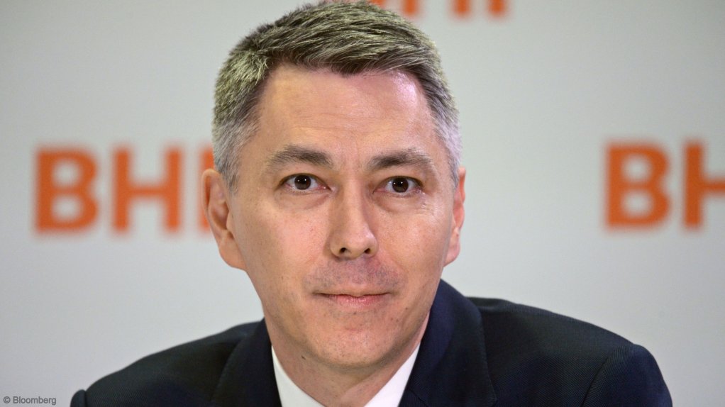 An image of BHP CEO Mike Henry