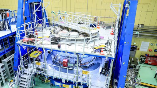 A photo of the complete ESM-2 at Airbus’s Bremen facility