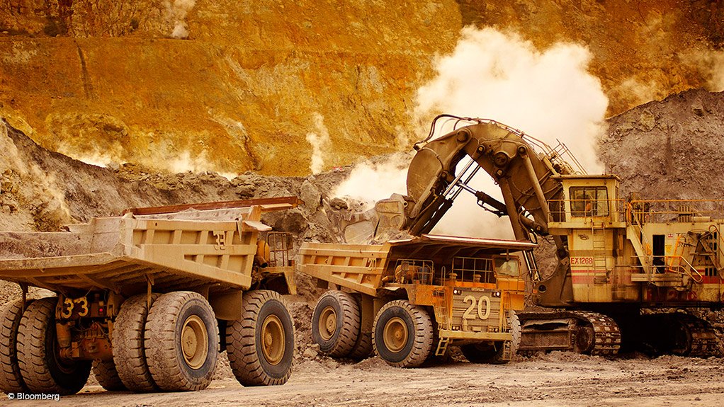 Image shows mining operations at the Lihir mine, in PNG