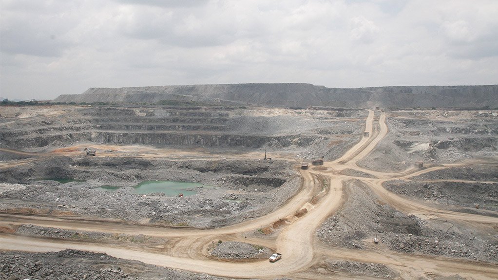A photo of the Tharisa mine