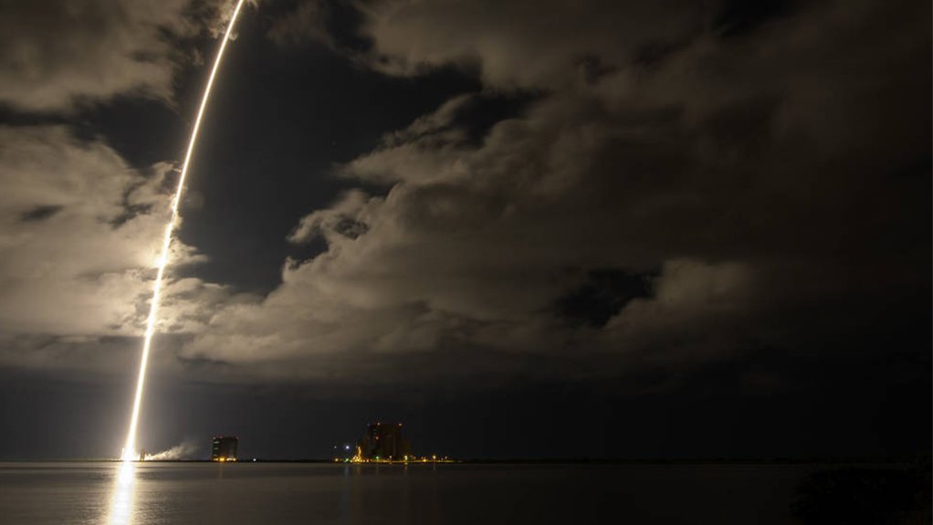 A photo of the launch of Lucy on an Atlas V rocket from Cape Canaveral