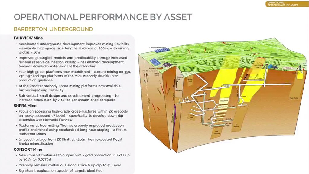 Screenshot of Pan African slide displayed during FY21 presentation.