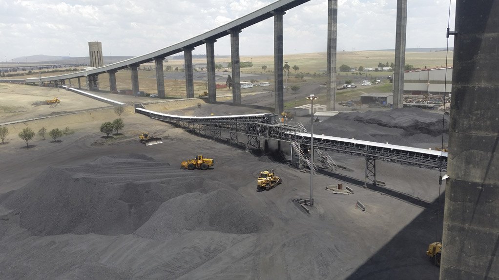 An image of the coalyard at the Majuba power station