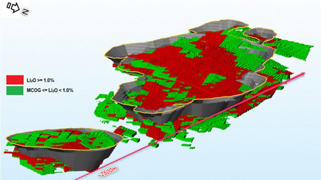 Image of lithium resources at the Arcadia project