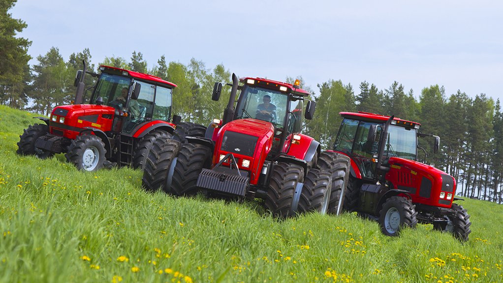 An image of Belarus tractors from Minsk Tractor Works