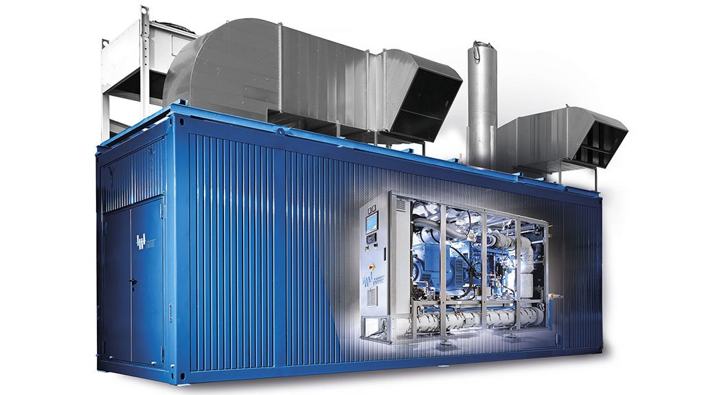 An image of an Energas gas generator set 