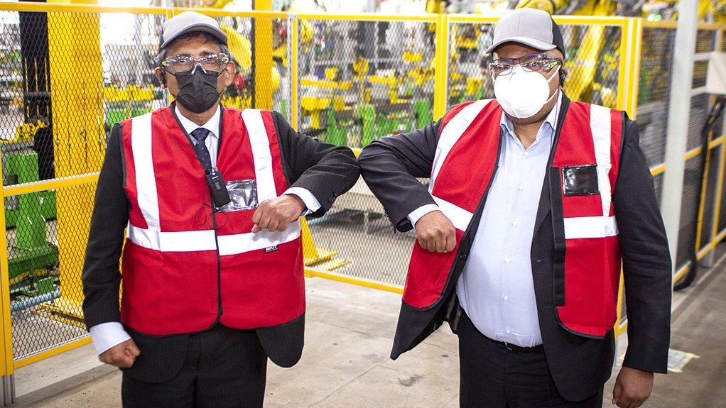 Image of Trade, Industry and Competition Minister Ebrahim Patel and IMSAf CEO Billy Tom