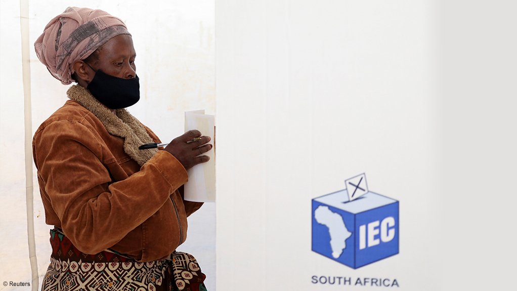 Voter in South Africa