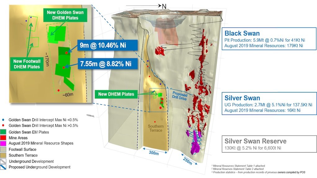 Cross-section of Black Swan resources