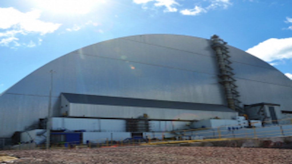 Image of the new safe confinement facility at Chernobyl