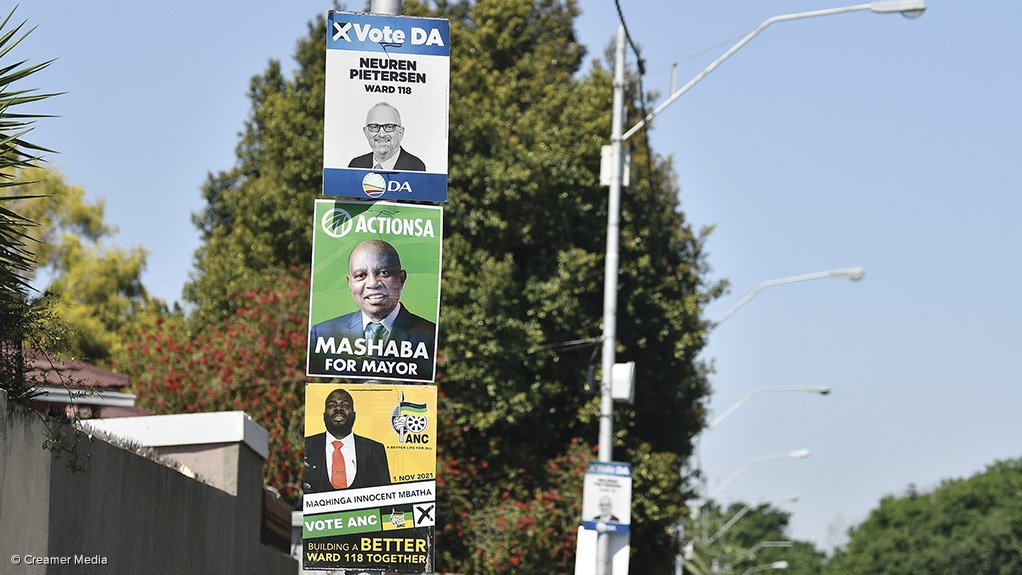 DA, ActionSA, ANC election posters